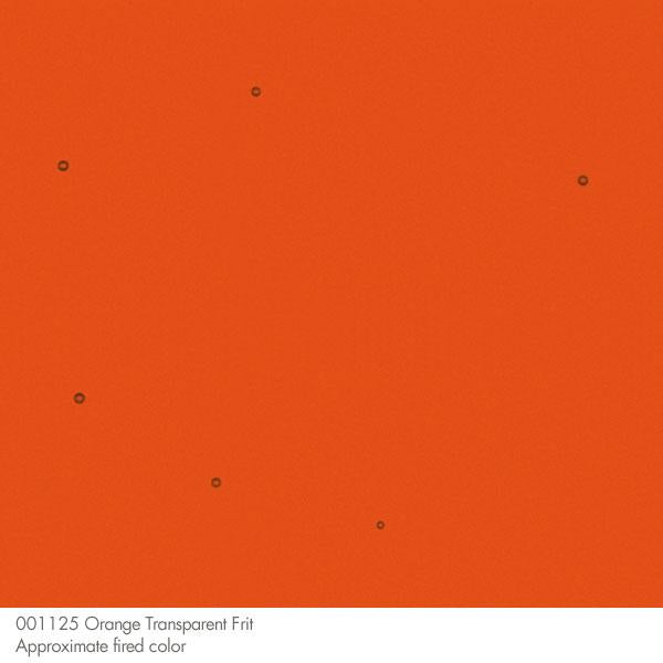 Orange Transparent Bullseye Frit