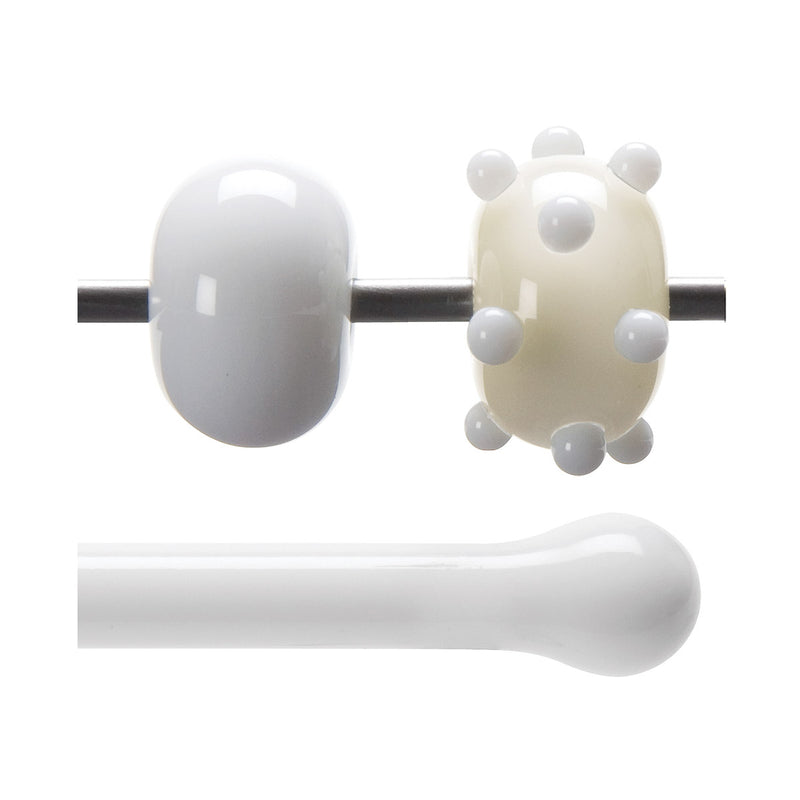 Enamel White Opaque Bullseye Rod 013