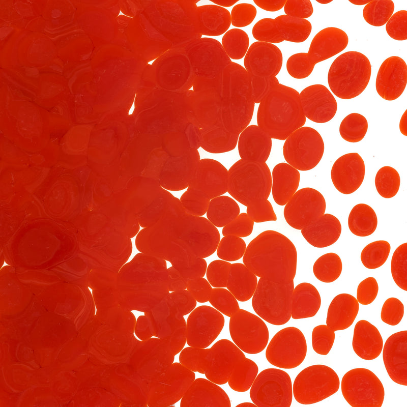 Tomato Red Striker Opaque Bullseye Frit 024