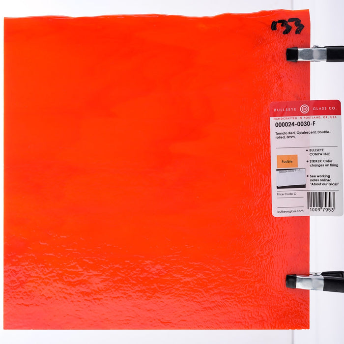 Tomato Red Striker Opaque Bullseye Sheet 024 2MM