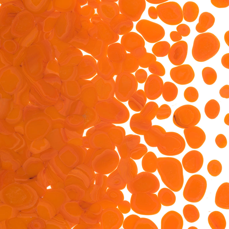 Tangerine Orange Striker Opaque Bullseye Coarse Frit 025