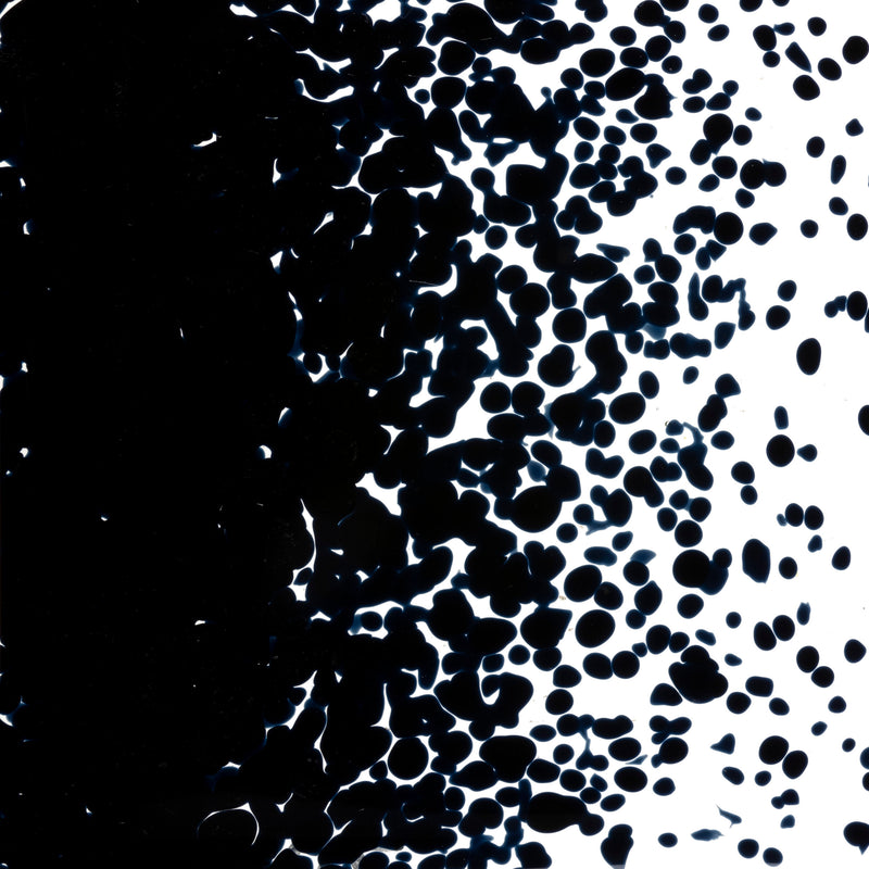 Blue Black Opaque Bullseye Medium Frit 102