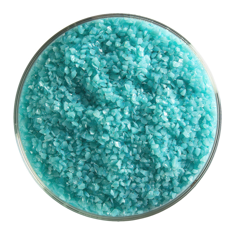 Turquoise Blue Opaque Bullseye Frit 116