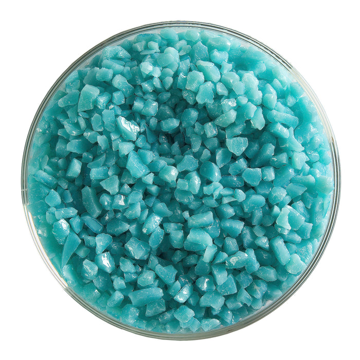 Turquoise Blue Opaque Bullseye Frit 116