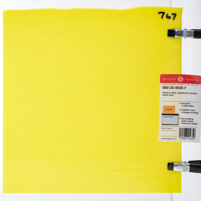 Canary Yellow Striker Opaque Bullseye Sheet 120 3MM