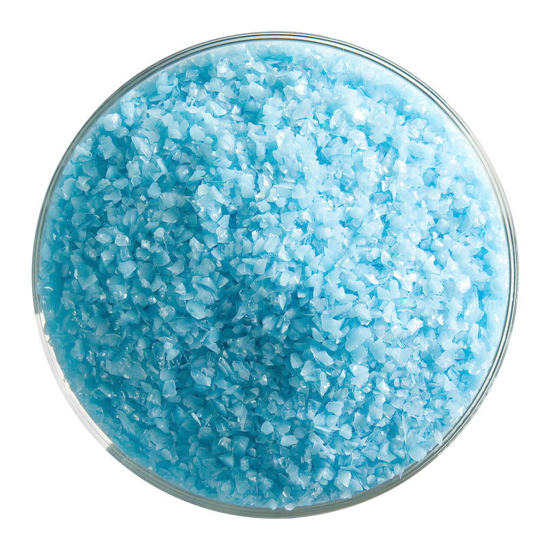 Light Cyan Opaque Bullseye Medium Frit 216