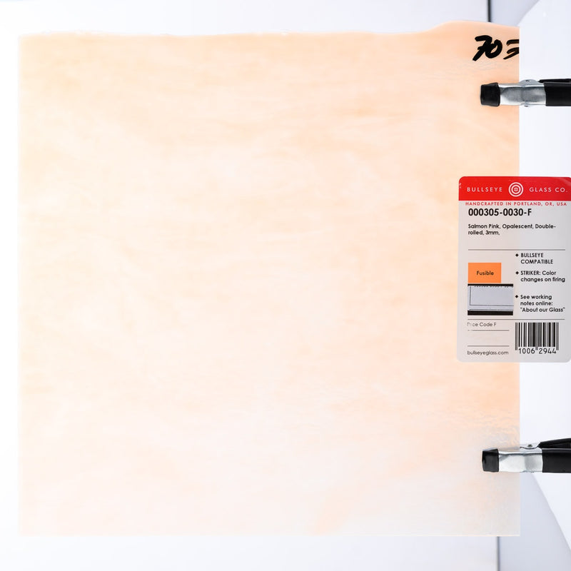 Salmon Pink Striker Opaque Bullseye Sheet 305 3MM