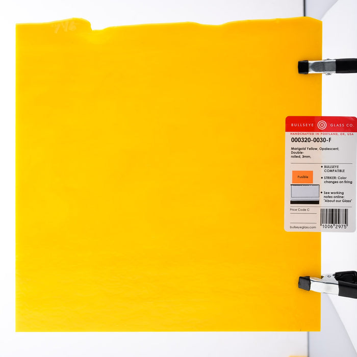 Marigold Yellow Striker Opaque Bullseye Sheet 320 3MM