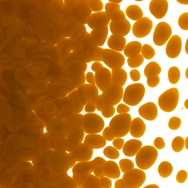Butterscotch Striker Opaque Bullseye Coarse Frit 337