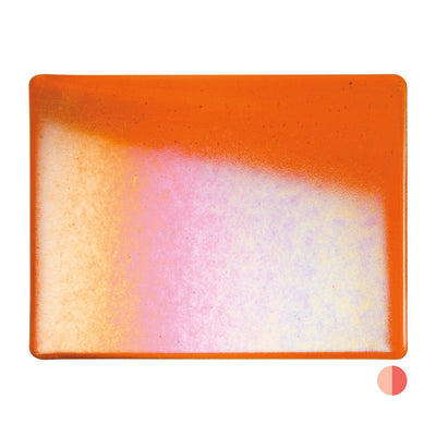 Light Orange Striker Rainbow Iridescent Transparent Bullseye Sheet 1025 2MM