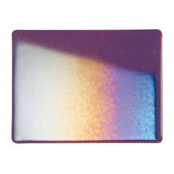 Deep Plum Rainbow Iridescent Transparent Bullseye 1105 3mm Full Sheet