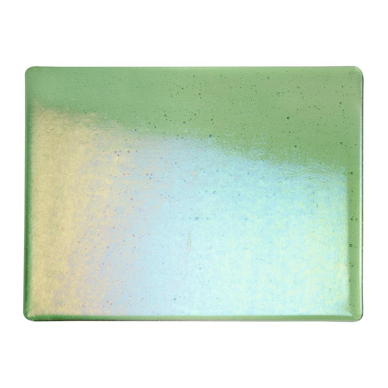 Light Green with Iridescent, Rainbow Transparent Thin Bullseye Sheet 1107