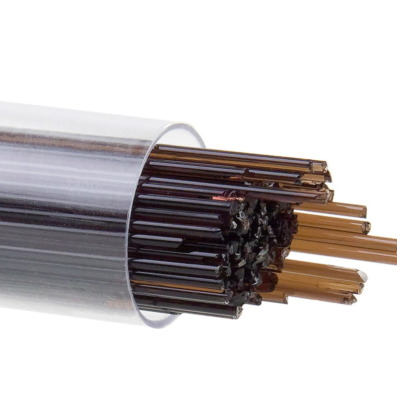 Dark Rose Brown Transparent Bullseye Stringer 1109