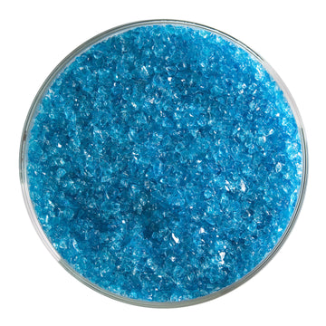 Turquoise Blue Transparent Bullseye Medium Frit 1116