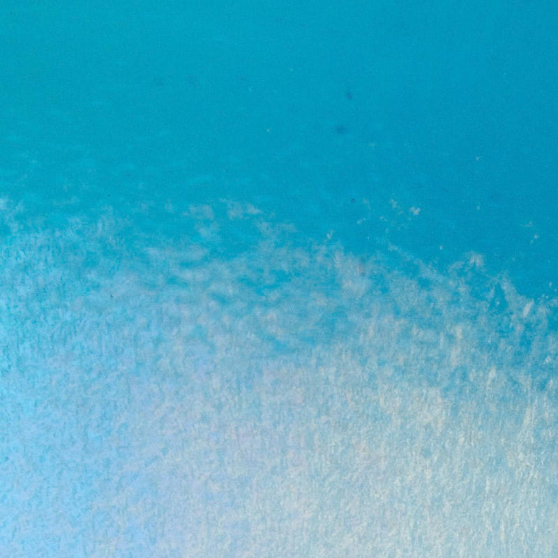 Turquoise Blue with Rainbow Iridescent Transparent Bullseye Sheet 1116 2MM