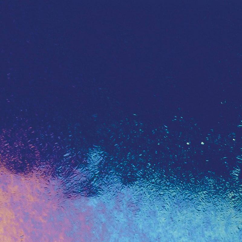 Midnight Blue with Rainbow Iridescent Transparent Bullseye Sheet 1118 3MM