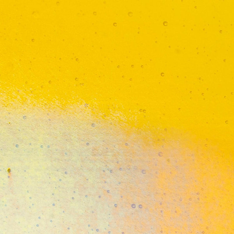 Yellow, Rainbow Iridescent Transparent Bullseye Studio Squares 3mm 1120