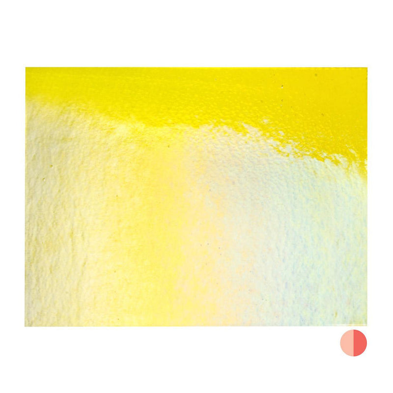 Yellow, Rainbow Iridescent Transparent Bullseye Studio Squares 3mm 1120