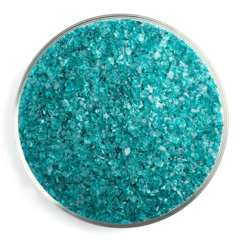 Peacock Blue Transparent Bullseye Medium Frit 1176