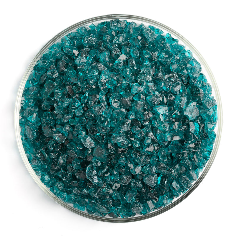 Peacock Blue Transparent Bullseye Coarse Frit 1176