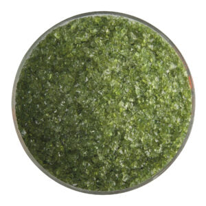 Fern Green Striker Transparent Bullseye Medium Frit 1207
