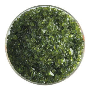 Fern Green Striker Transparent Bullseye Coarse Frit 1207