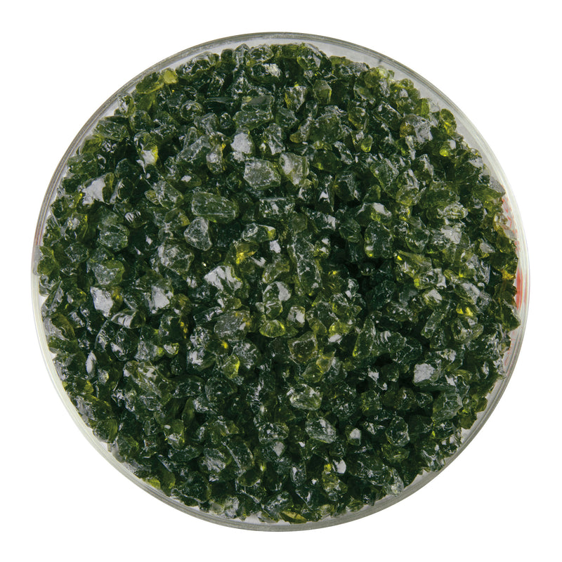 Lily Pad Green Transparent Bullseye Coarse Frit 1226