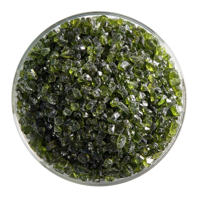 Pine Green Striker Transparent Bullseye Coarse Frit 1241