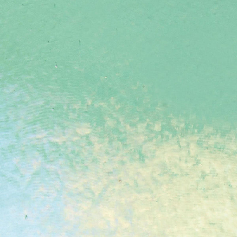 Light Mineral Green with Rainbow Iridescent Transparent Bullseye 1247 3mm Full Sheet