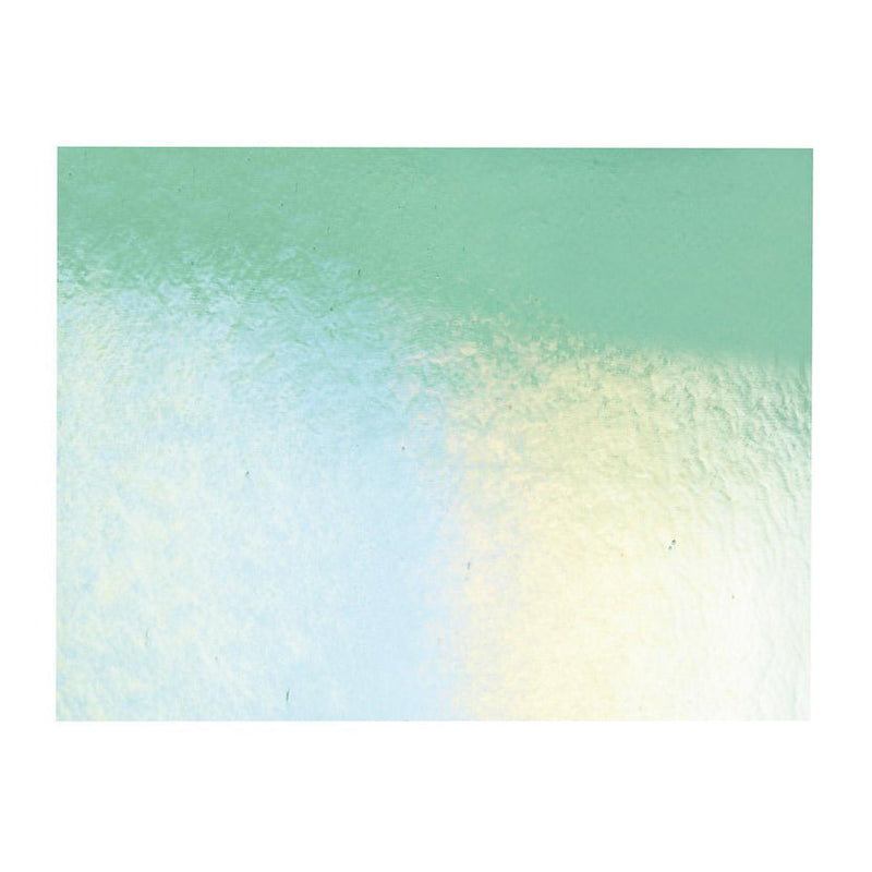 Light Mineral Green with Rainbow Iridescent Transparent Bullseye 1247 3mm Full Sheet