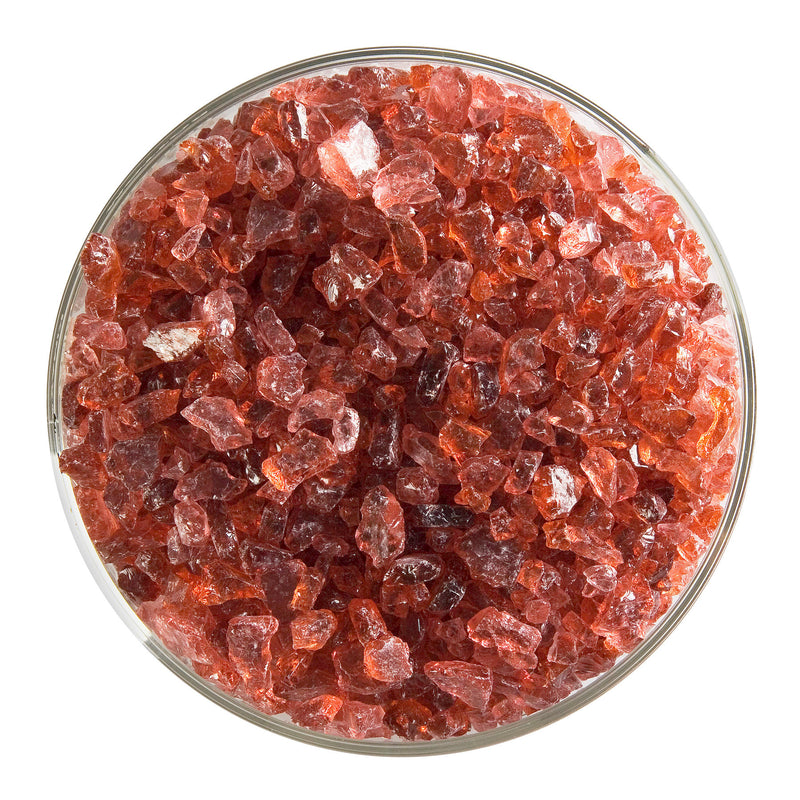 Sunset Coral Striker Transparent Bullseye Coarse Frit 1305