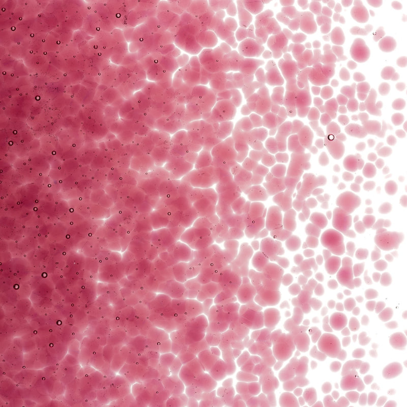 Cranberry Pink Striker Transparent Bullseye Medium Frit 1311