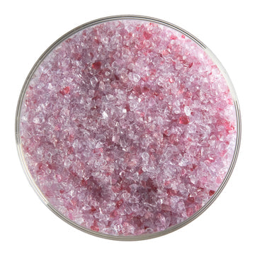 Cranberry Pink Striker Transparent Bullseye Medium Frit 1311