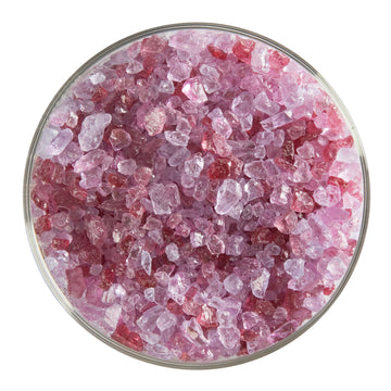 Cranberry Pink Striker Transparent Bullseye Coarse Frit 1311