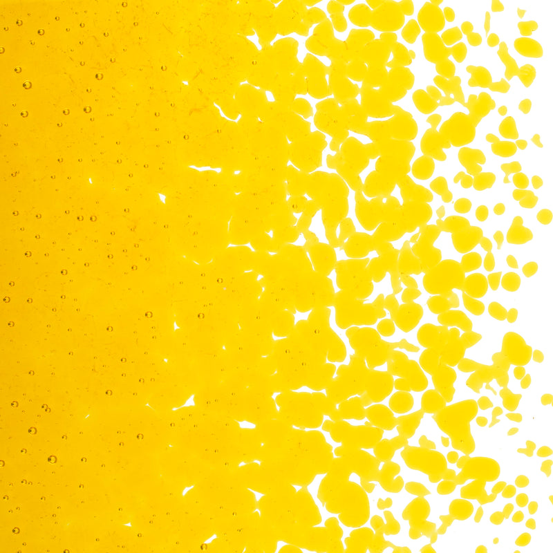 Marigold Yellow Striker Transparent Bullseye Medium Frit 1320