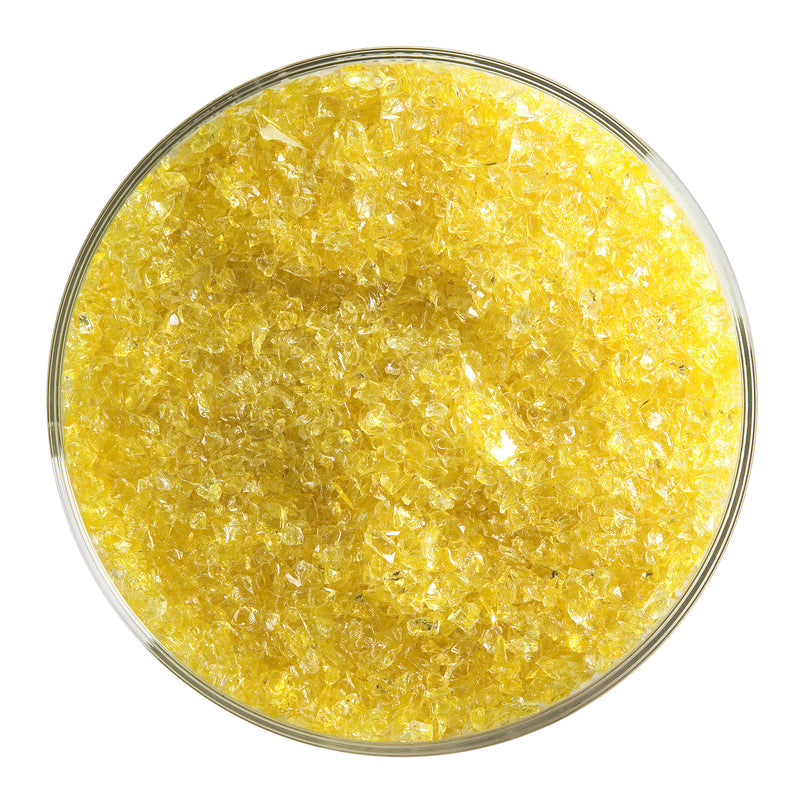 Marigold Yellow Striker Transparent Bullseye Medium Frit 1320