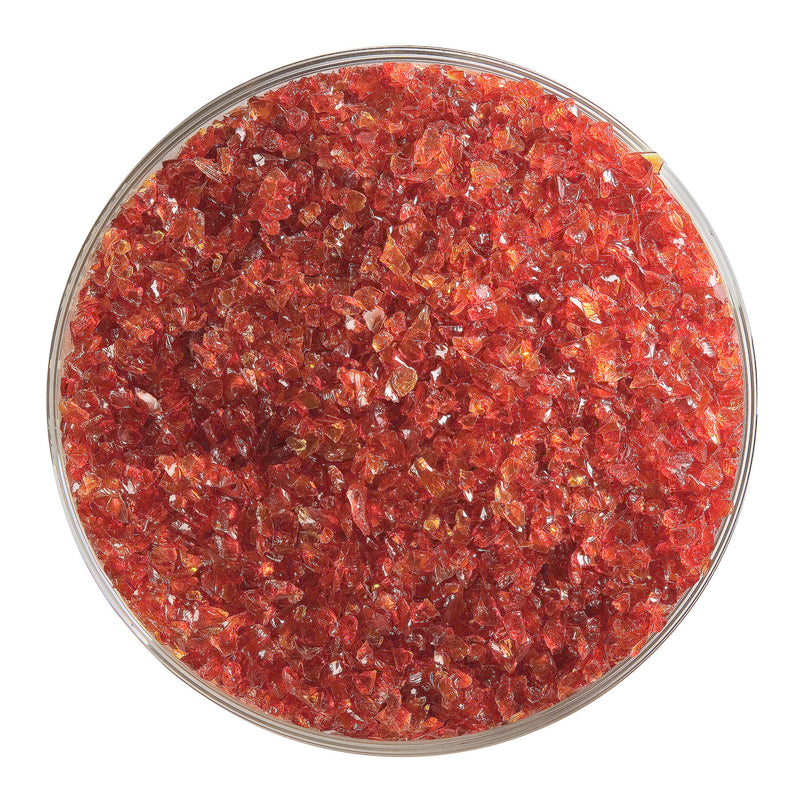 Garnet Red Striker Transparent Bullseye Medium Frit 1322
