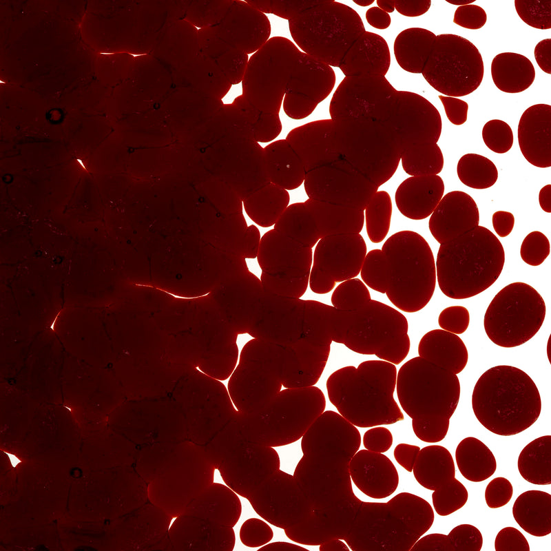 Garnet Red Striker Transparent Bullseye Coarse Frit 1322