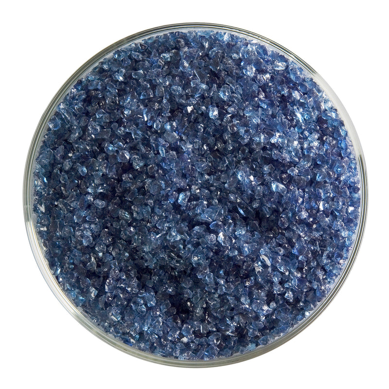 Steel Blue Transparent Bullseye Medium Frit 1406