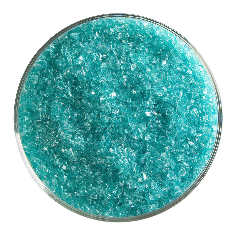 Light Aquamarine Blue Transparent Bullseye Medium Frit 1408