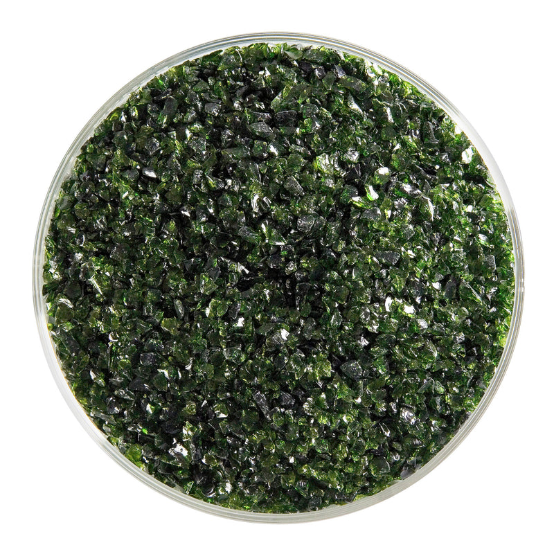 Light Aventurine Green Transparent Bullseye Medium Frit 1412