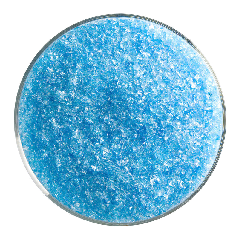 Light Turquoise Blue Transparent Bullseye Medium Frit 1416
