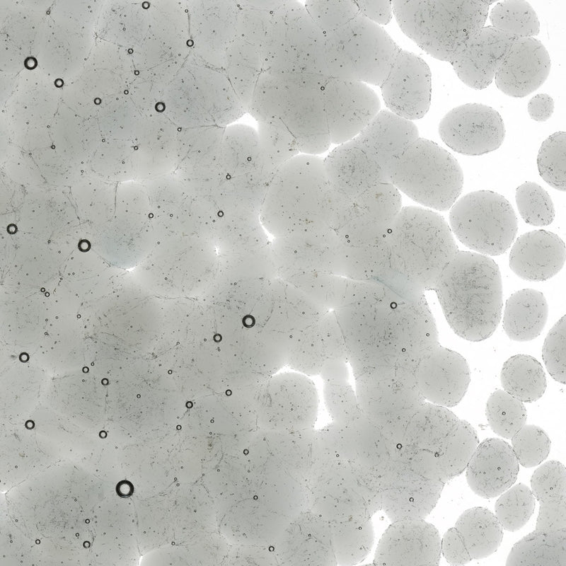 Light Silver Grey Transparent Bullseye Frit 1429