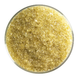Light Amber Transparent Bullseye Medium Frit 1437