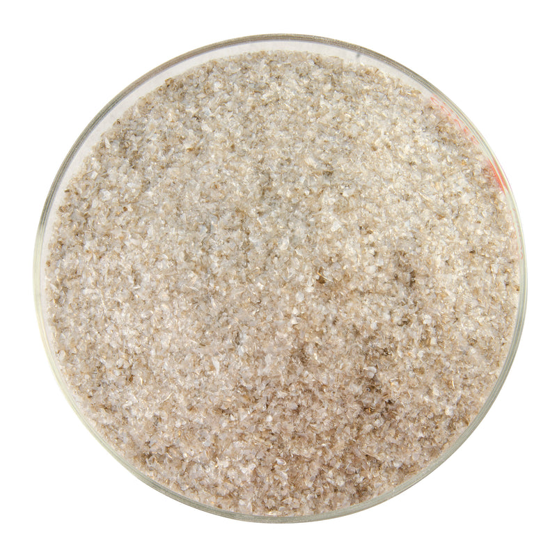 White Dark Brown Opaque Bullseye Fine Frit 2109