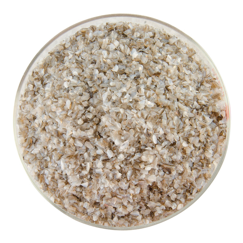White Dark Brown Opaque Bullseye Medium Frit 2109
