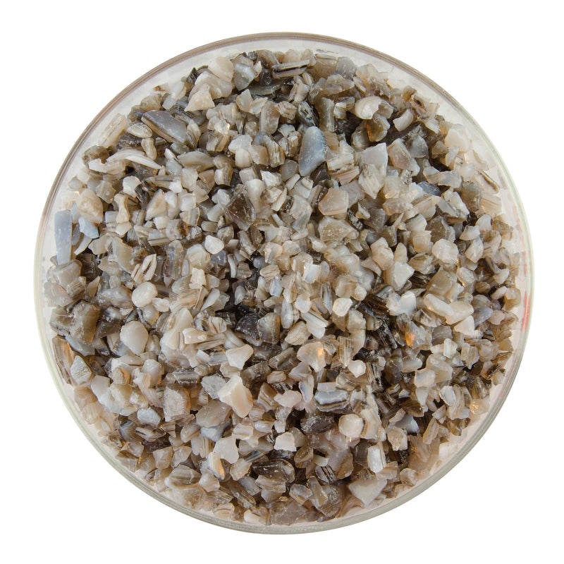 White Dark Brown Opaque Bullseye Coarse Frit 2109