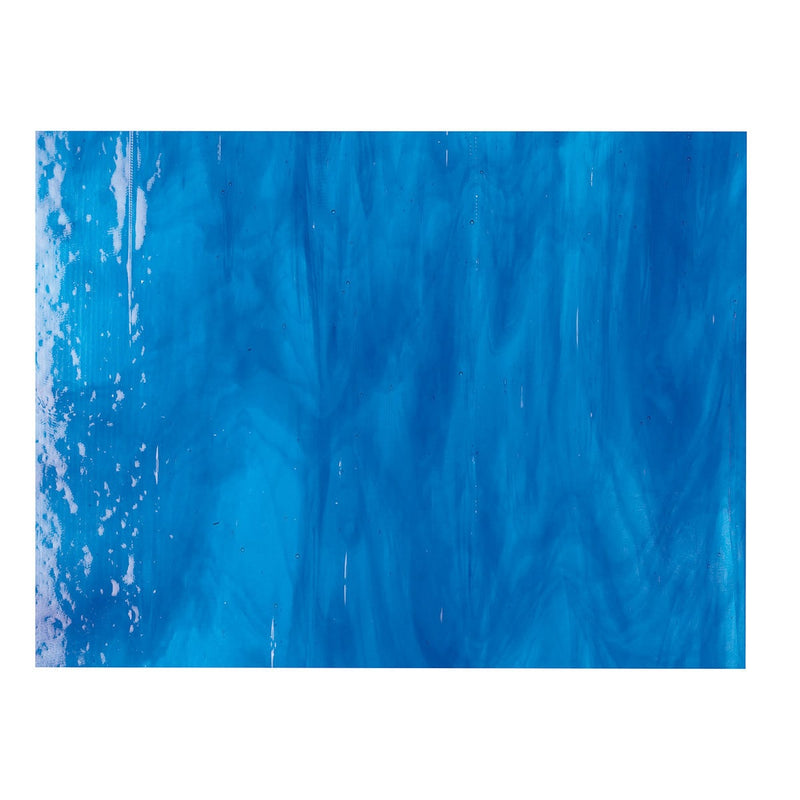 Turquoise Blue, Deep Royal Blue Streaky Bullseye Sheet 2116 3MM