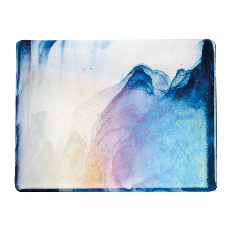 Clear, Blue Aventurine, Iridescent Rainbow Bullseye Sheet 2140 3MM