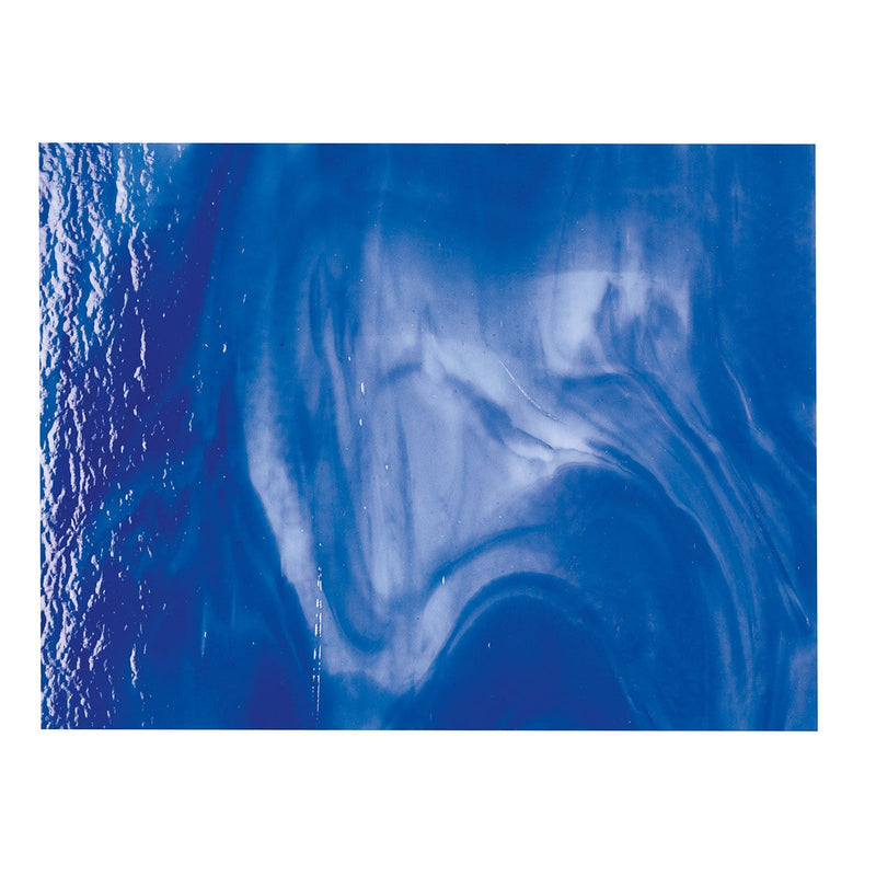 Caribbean Blue and White Streaky Bullseye Sheet 2164 3MM